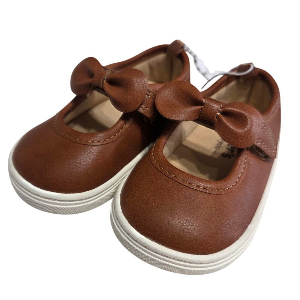 NWT Brown Bow Mary Jane Sneakers - Carter's - Toddler 4